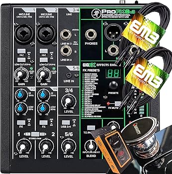 Amazon | Mackie ProFX6v3 6-Channel Mixer with USB and Effects with